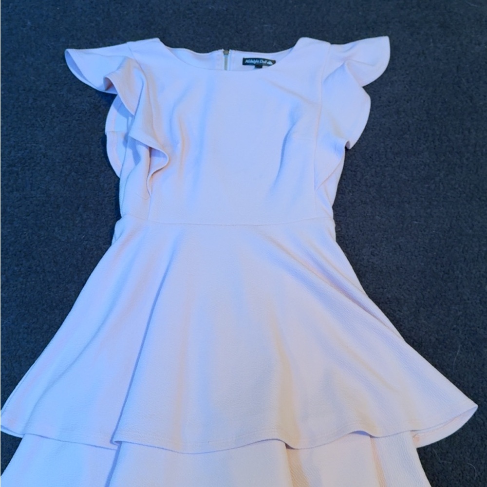 Light Pink Ruffle Sleeve Dress